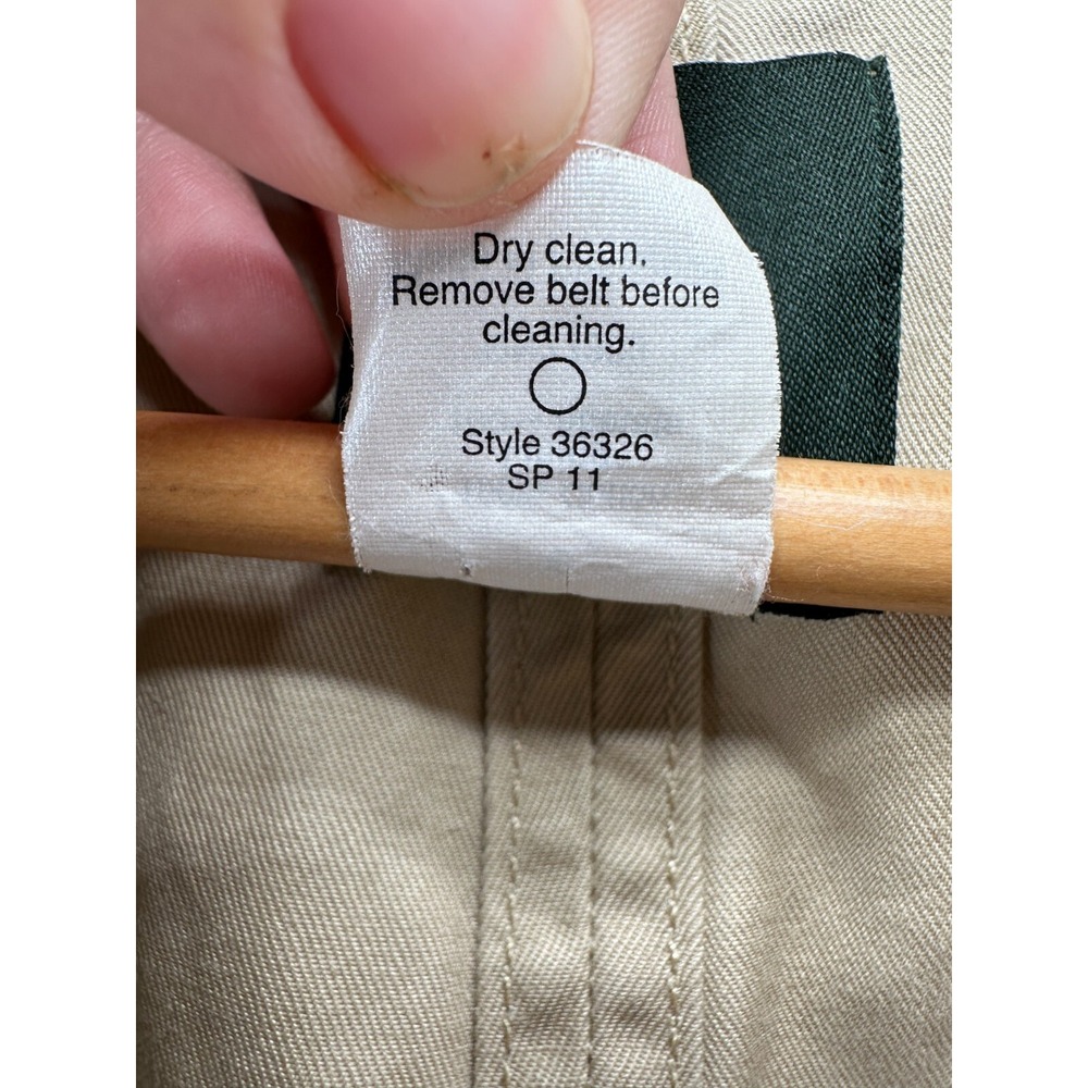 J. Crew Trench Coat Beige Women's 8 Cotton Long Sleeve Full Zip Hooded - Picture 6 of 10